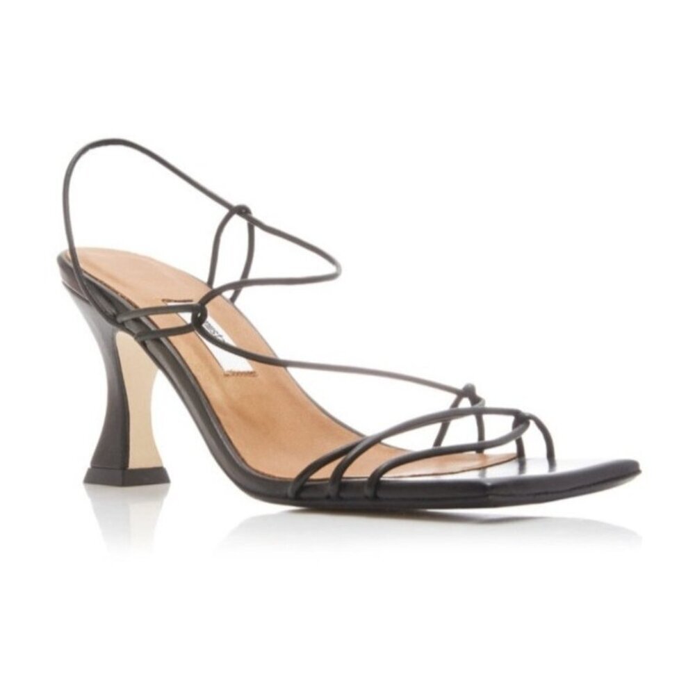 Miista Black Strappy Heeled Sandals